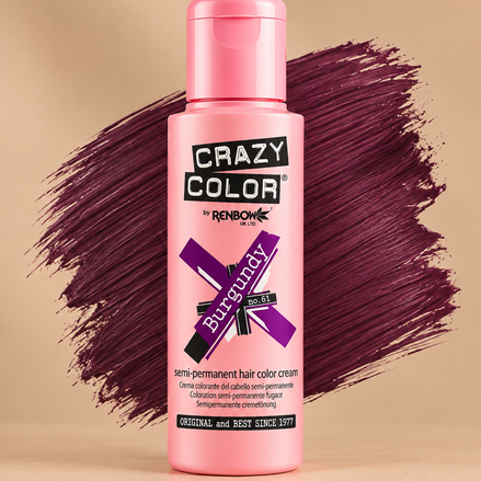 Crazy Color Burgundy No. 61 semi-permanente haarverf 100 ml