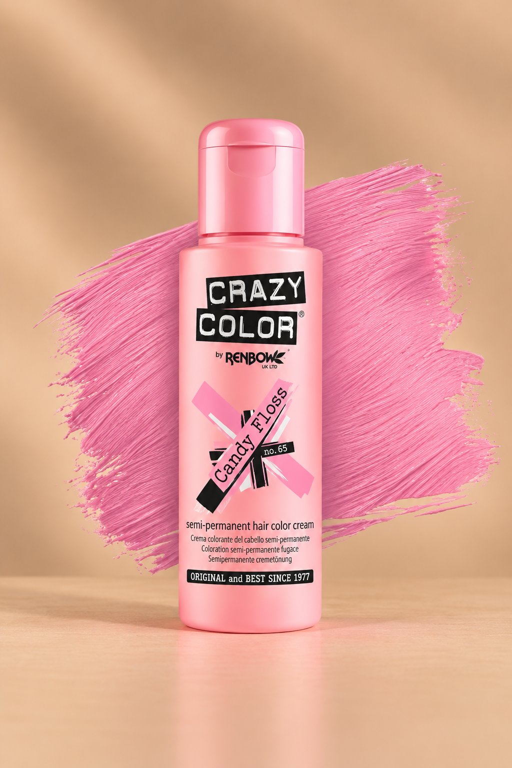 Crazy Color Candy Floss No. 65 semi-permanente pastel roze haarverf 100 ml
