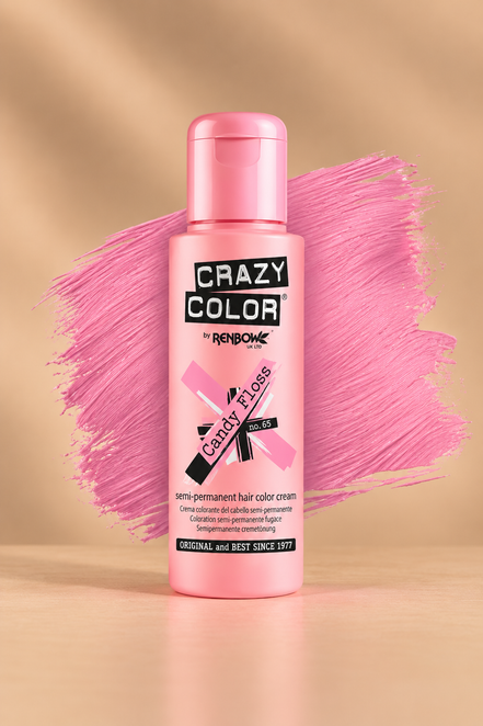 Crazy Color Candy Floss No. 65 semi-permanente pastel roze haarverf 100 ml