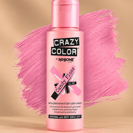 Crazy Color Candy Floss No. 65 semi-permanente pastel roze haarverf 100 ml