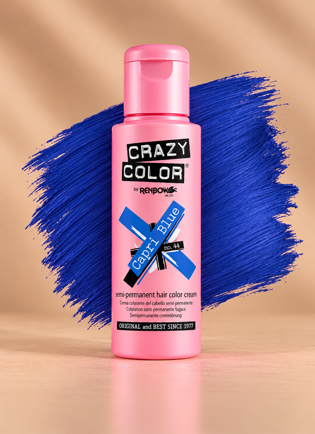 Crazy Color Capri Blue No. 44 semi-permanente blauwe haarverf 100 ml