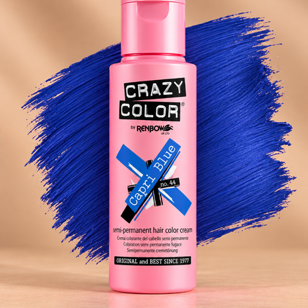 Crazy Color Capri Blue No. 44 semi-permanente blauwe haarverf 100 ml