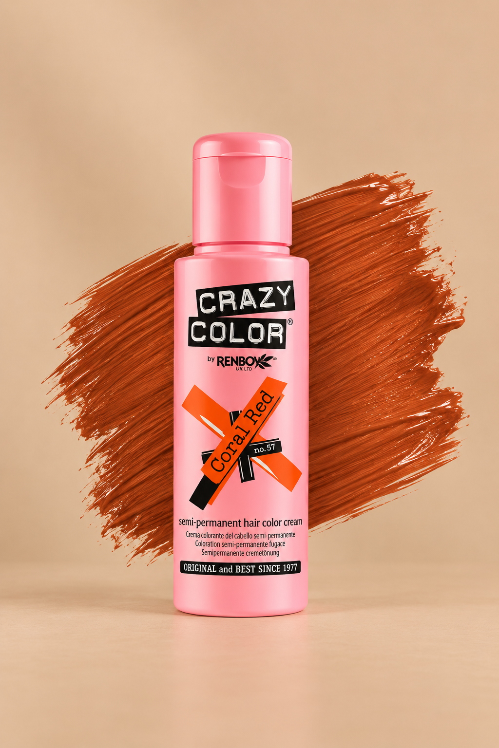 Crazy Color Coral Red No. 57 semi-permanente haarverf 100 ml