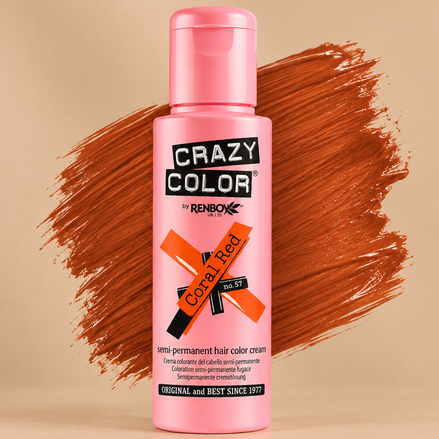 Crazy Color Coral Red No. 57 semi-permanente haarverf 100 ml