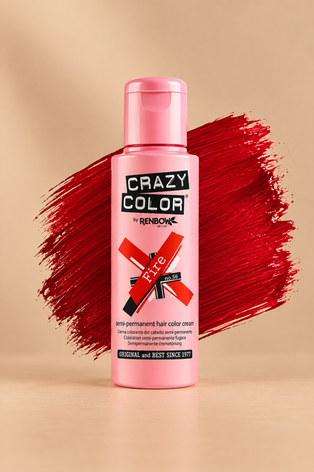Crazy Color Fire No. 56 semi-permanente rode haarverf 100 ml