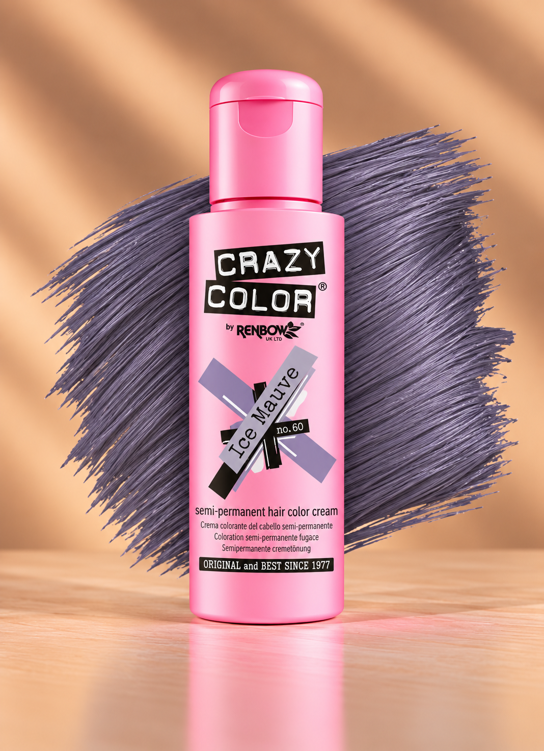Crazy Color Ice Mauve No. 60 semi-permanente mauve haarverf 100 ml