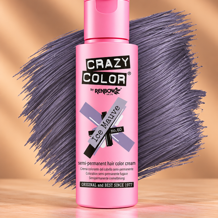 Crazy Color Ice Mauve No. 60 semi-permanente mauve haarverf 100 ml