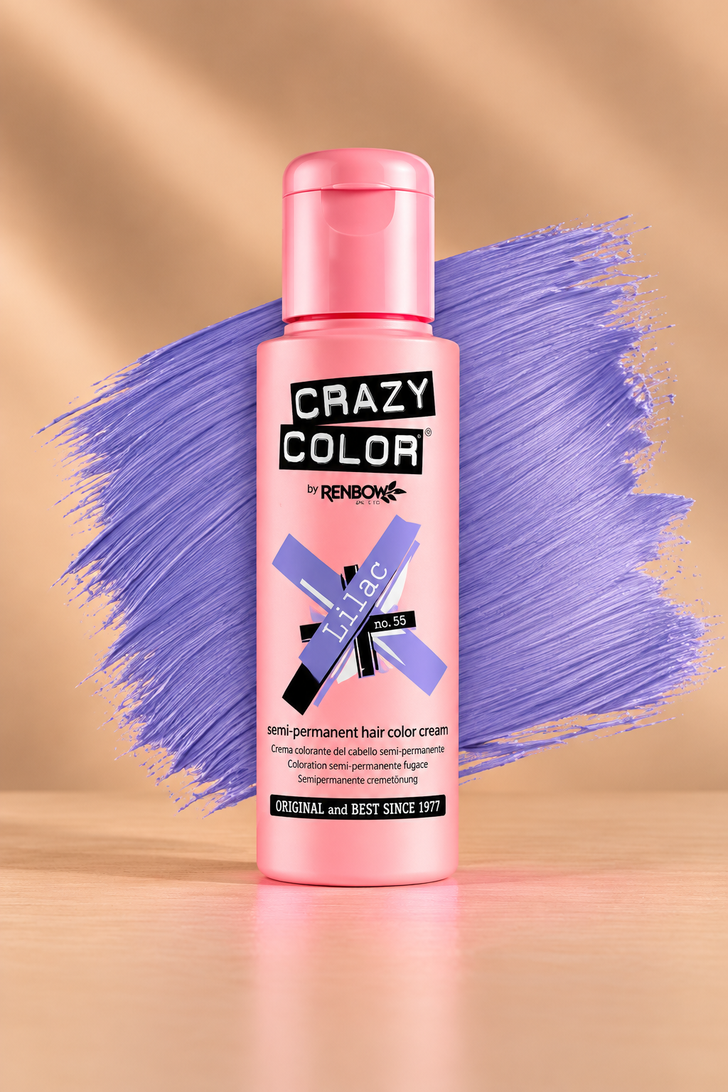 Crazy Color Lilac No. 55 semi-permanente lila haarverf 100 ml