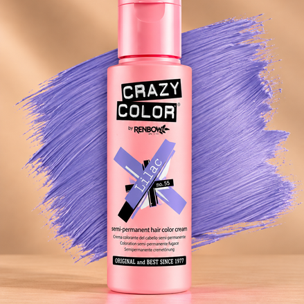 Crazy Color Lilac No. 55 semi-permanente lila haarverf 100 ml