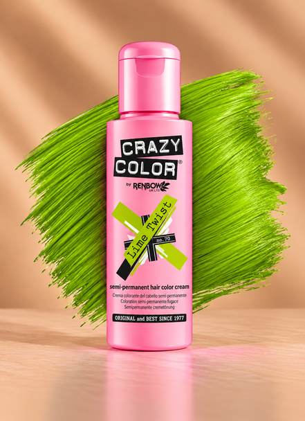 Crazy Color Lime Twist semi-permanente limegroene haarverf 100 ml