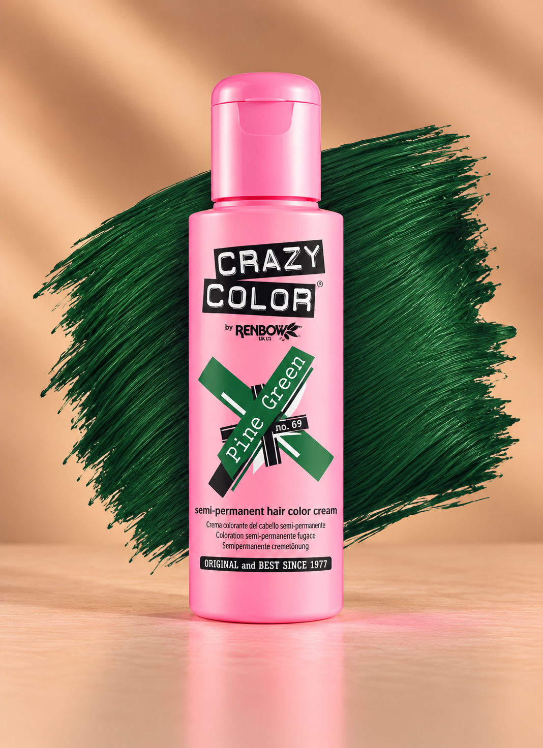 Crazy Color Pine Green No. 69 semi-permanente donkergroene haarverf 100 ml