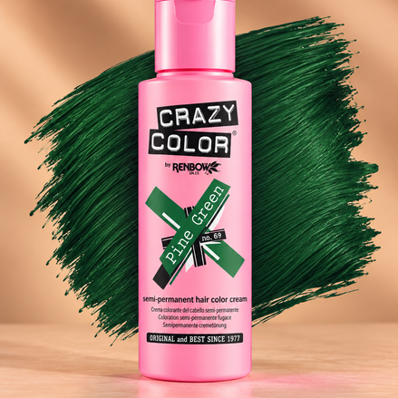 Crazy Color Pine Green No. 69 semi-permanente donkergroene haarverf 100 ml