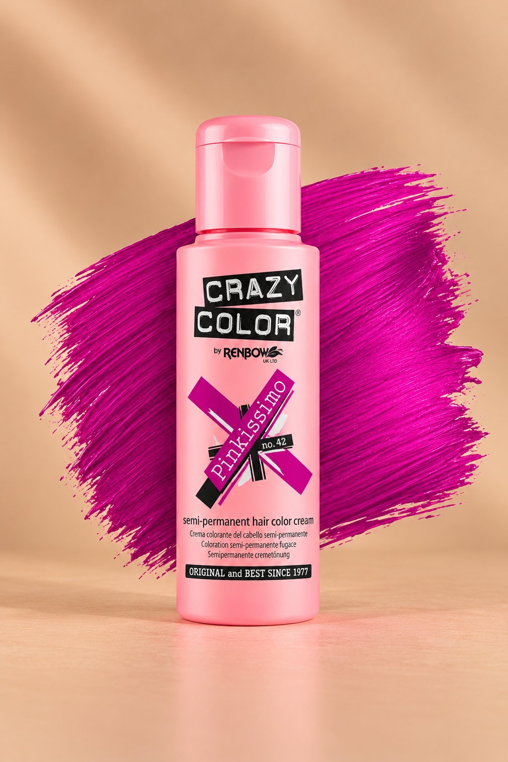 Crazy Color Pinkissimo No. 42 semi-permanente roze haarverf 100 ml