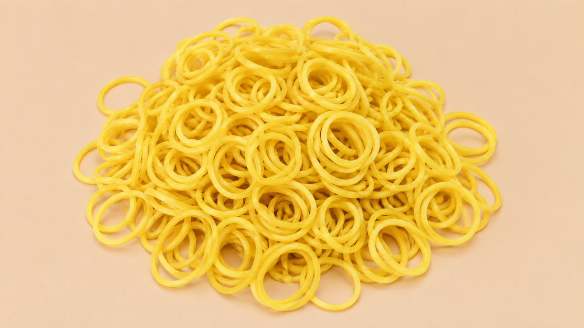 Gele mini rubber bands 250 kleine haarelastiekjes | De HaarBoetiek