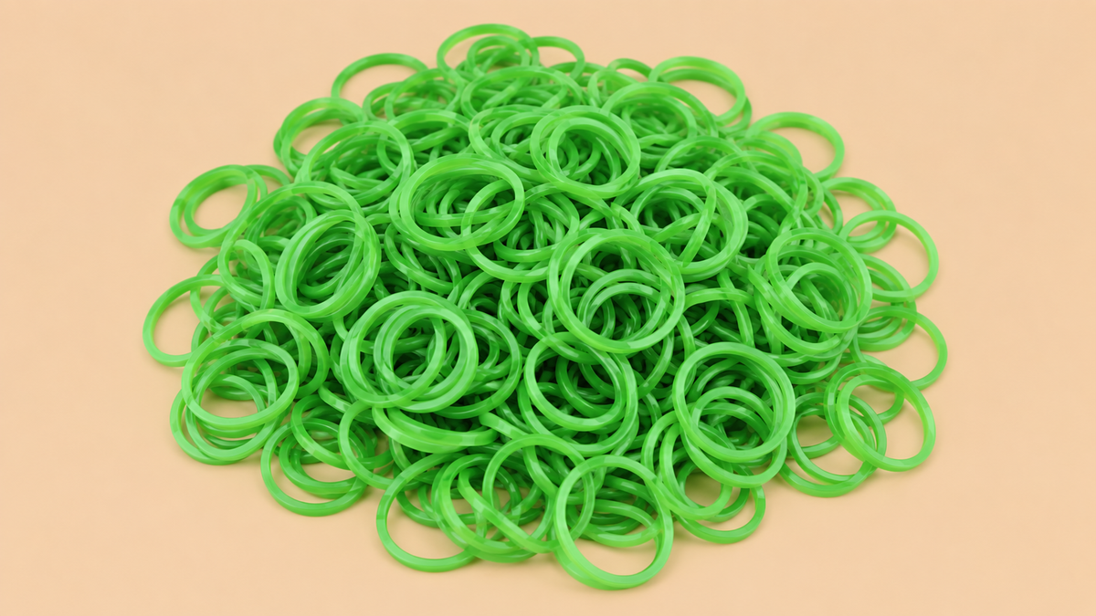 Groene mini rubber bands 250 kleine haarelastiekjes | De HaarBoetiek