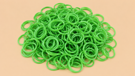 Groene mini rubber bands 250 kleine haarelastiekjes | De HaarBoetiek