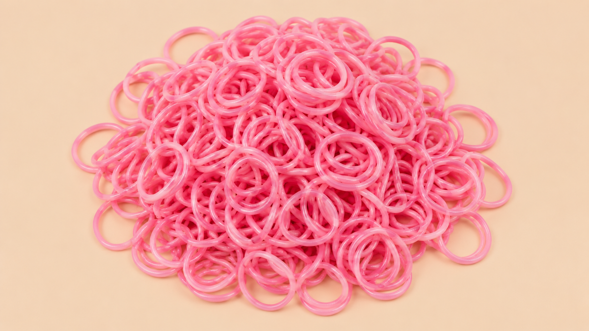 Lichtroze mini rubber bands 250 kleine haarelastiekjes | De HaarBoetiek