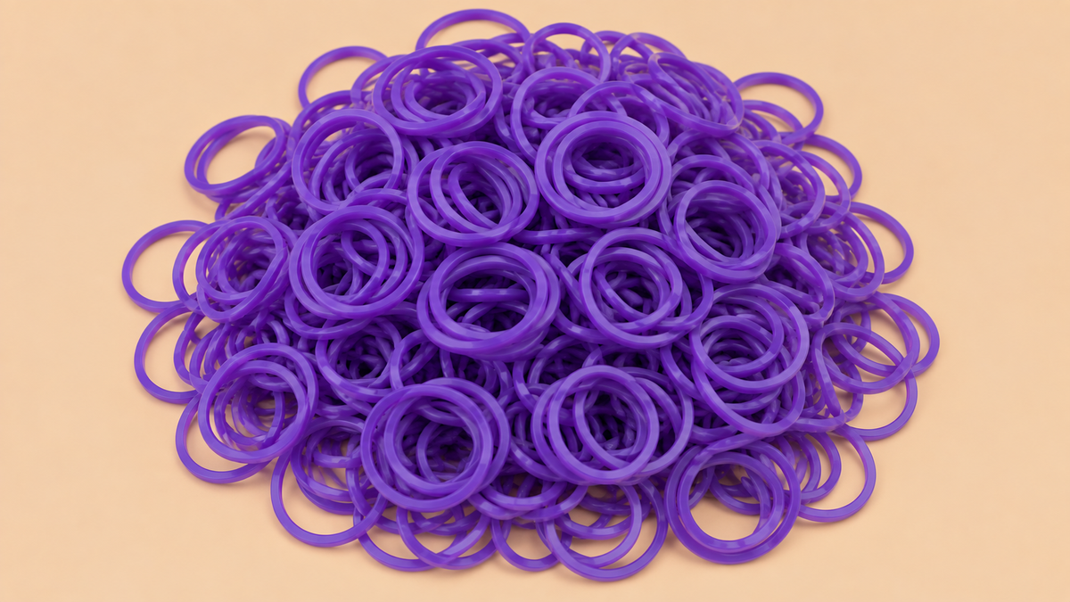 Paarse mini rubber bands 250 kleine haarelastiekjes | De HaarBoetiek
