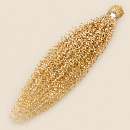 Dream Curly krullend haar 60 cm 100 g kleur Linen (59) op beige achtergrond