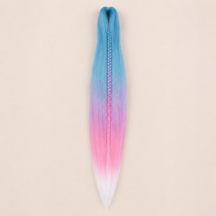 Easy Braid kanekalon vlechthaar kleur 4-6 – Mint/Lavender/Pink/White, één bundel