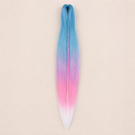 Easy Braid kanekalon vlechthaar kleur 4-6 – Mint/Lavender/Pink/White, één bundel