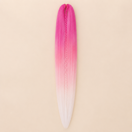 Easy Braid kanekalon vlechthaar kleur 4-7 – Hot Plum/Pink/L-Pink/White, één bundel