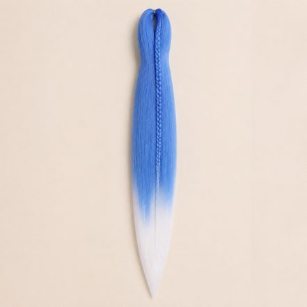 Easy Braid kanekalon vlechthaar kleur 2-12 – L-Blue/White, één bundel
