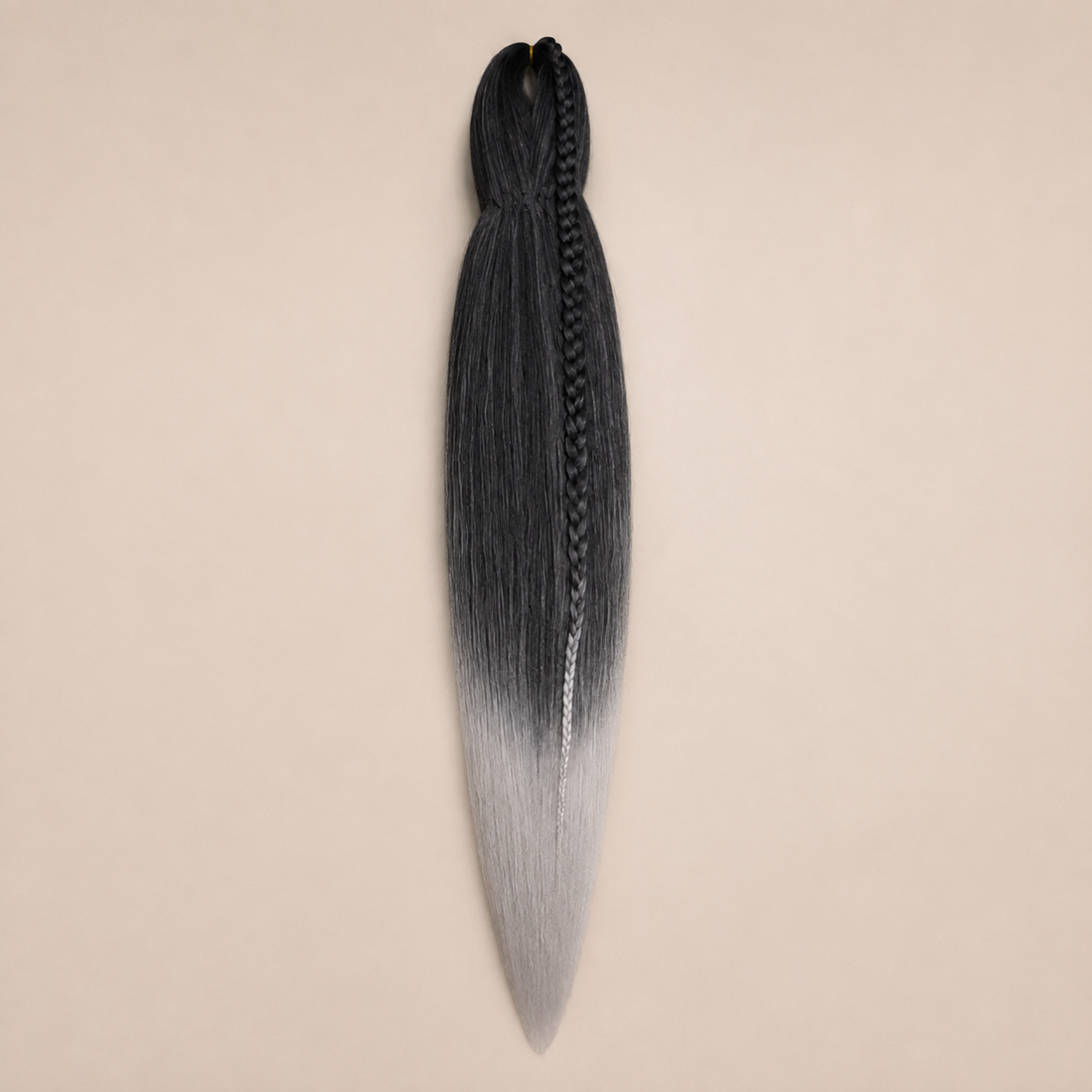 Easy Braid kanekalon vlechthaar kleur 2-26 – Black/Silver, één bundel