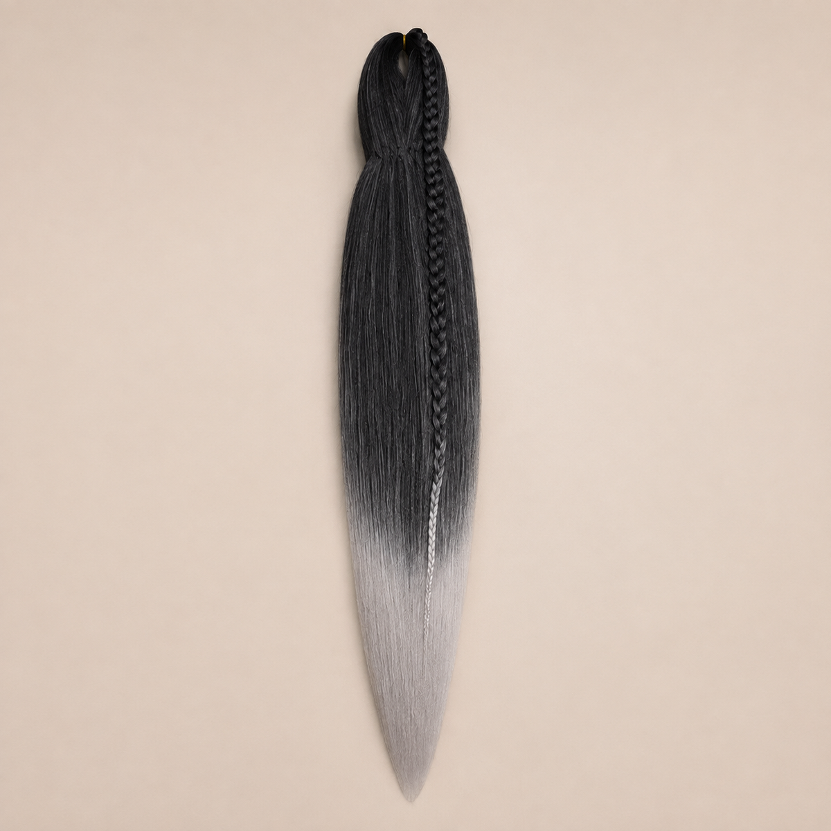 Easy Braid kanekalon vlechthaar kleur 2-26 – Black/Silver, één bundel