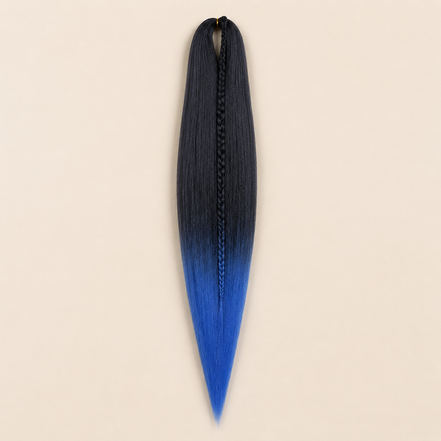 Easy Braid kanekalon vlechthaar kleur 2-35 – Black/L-Blue, één bundel