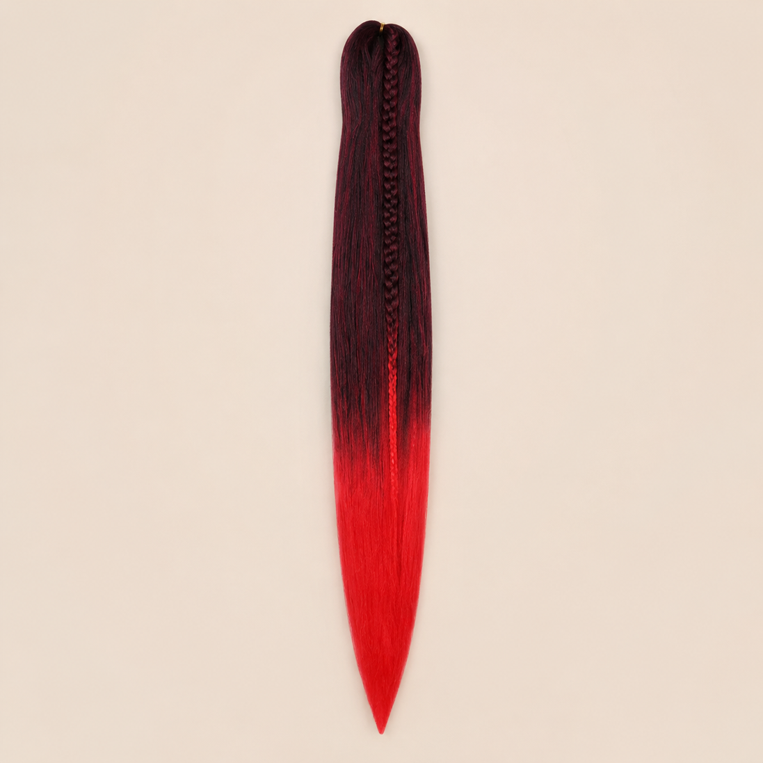 Easy Braid kanekalon vlechthaar kleur 2-37 – Black/Red, één bundel