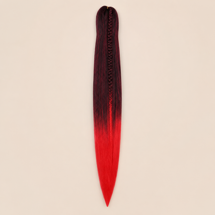 Easy Braid kanekalon vlechthaar kleur 2-37 – Black/Red, één bundel