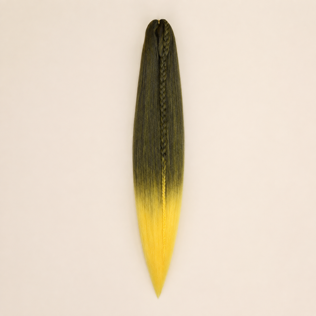 Easy Braid kanekalon vlechthaar kleur 2-43 – Black/Yellow, één bundel