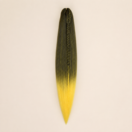 Easy Braid kanekalon vlechthaar kleur 2-43 – Black/Yellow, één bundel