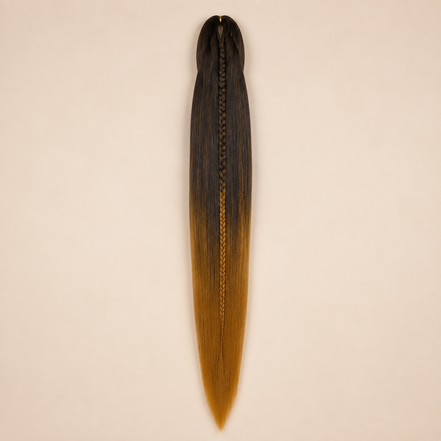 Easy Braid kanekalon vlechthaar kleur 2-44 – Black/Gold, één bundel