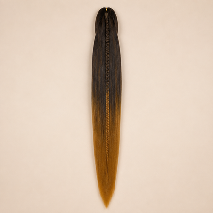 Easy Braid kanekalon vlechthaar kleur 2-44 – Black/Gold, één bundel