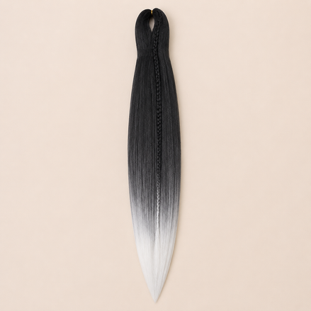 Easy Braid kanekalon vlechthaar kleur 2-46 – Black/White, één bundel