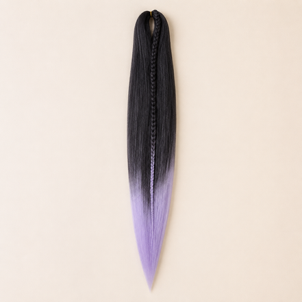Easy Braid kanekalon vlechthaar kleur 2-49 – Black/Lavender, één bundel