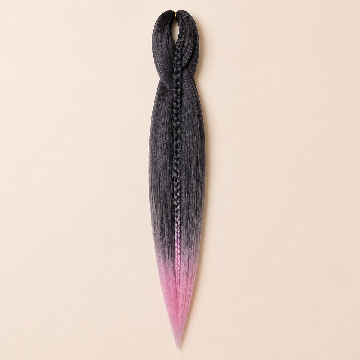 Easy Braid kanekalon vlechthaar kleur 2-50 – Black/L-Pink, één bundel