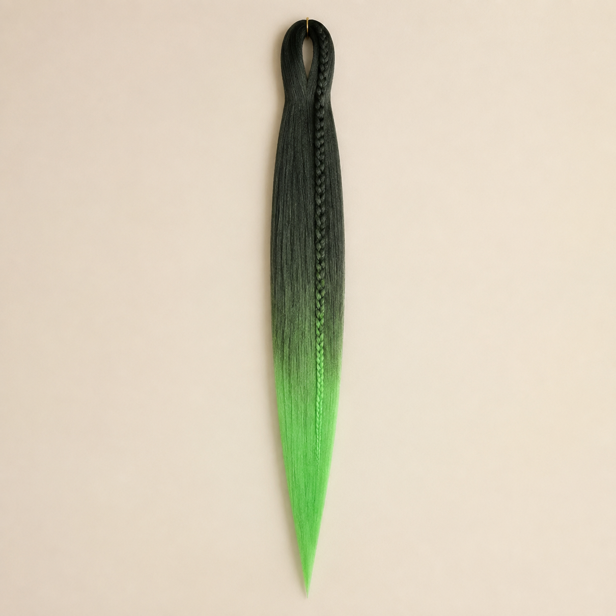Easy Braid kanekalon vlechthaar kleur 2-54 – Black/Neon Green, één bundel