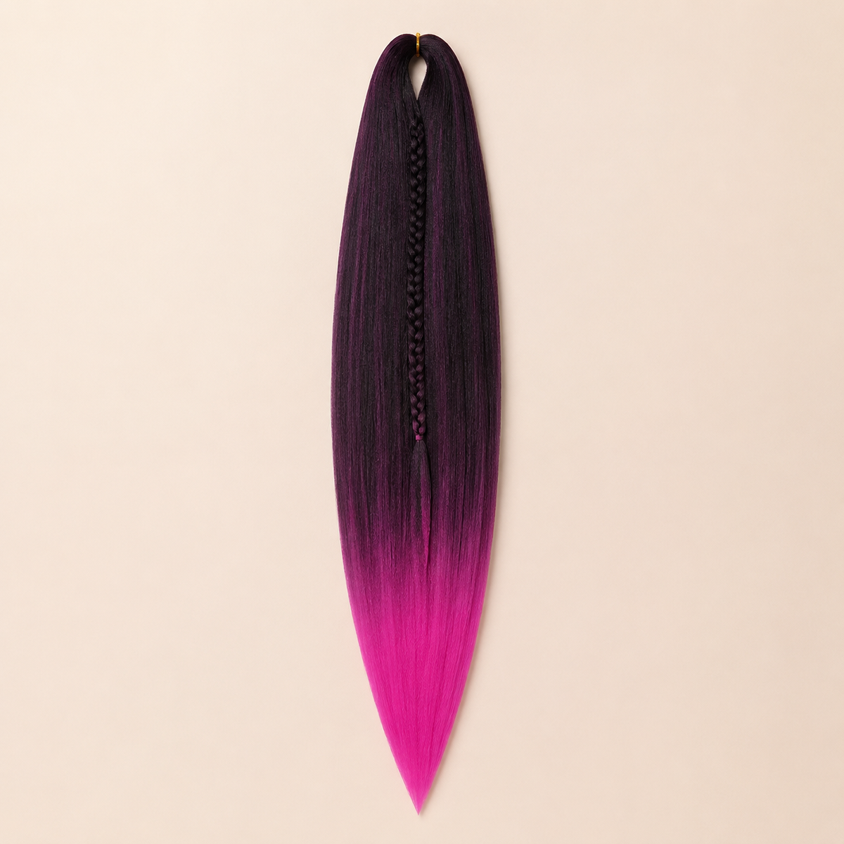 Easy Braid kanekalon vlechthaar kleur 2-55 – Black/Magenta, één bundel