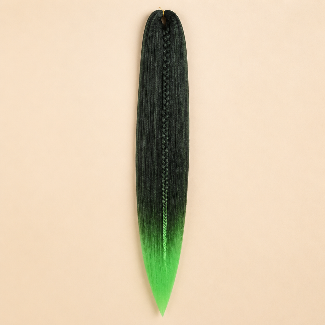 Easy Braid kanekalon vlechthaar kleur 2-66 – 1B/Green, één bundel
