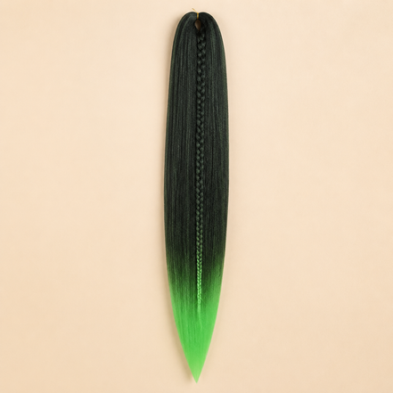 Easy Braid kanekalon vlechthaar kleur 2-66 – 1B/Green, één bundel