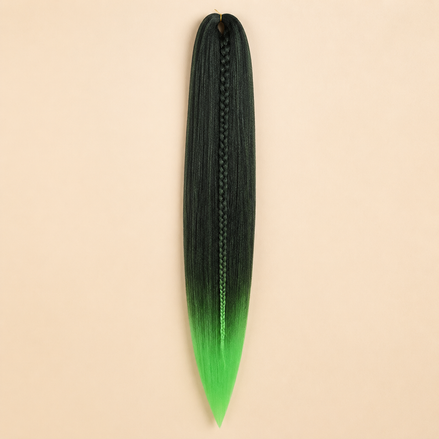 Easy Braid kanekalon vlechthaar kleur 2-66 – 1B/Green, één bundel