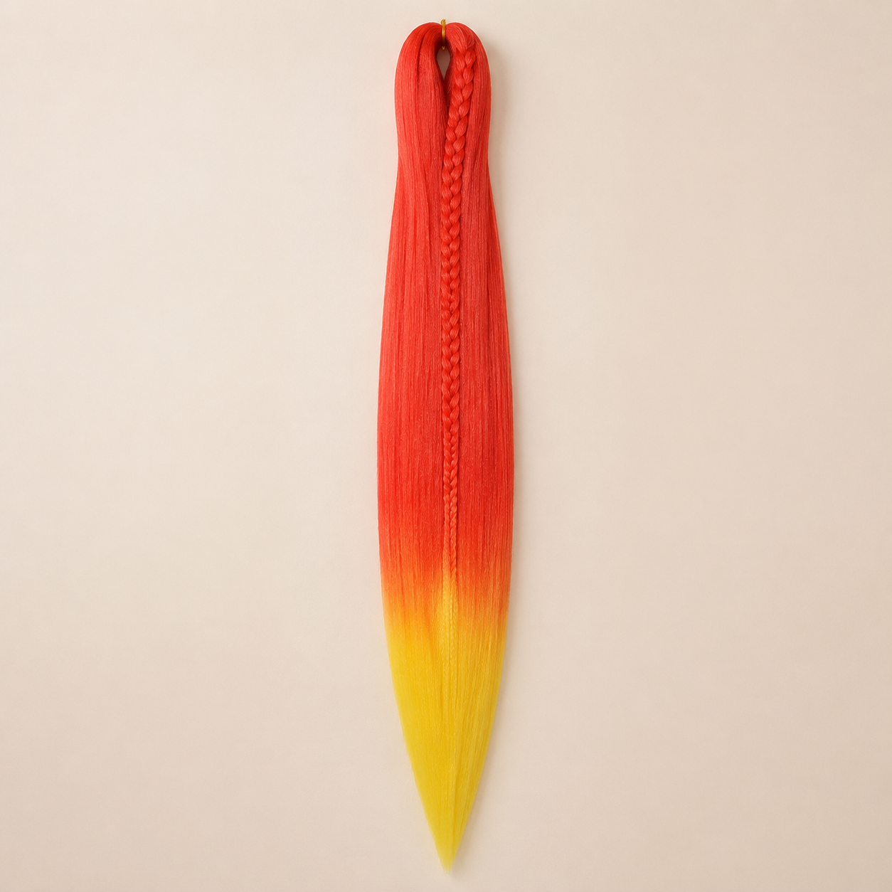 Easy Braid kanekalon vlechthaar kleur 2-68 – Red/Yellow, één bundel