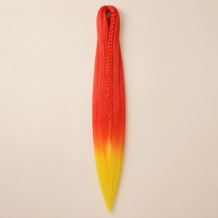 Easy Braid kanekalon vlechthaar kleur 2-68 – Red/Yellow, één bundel