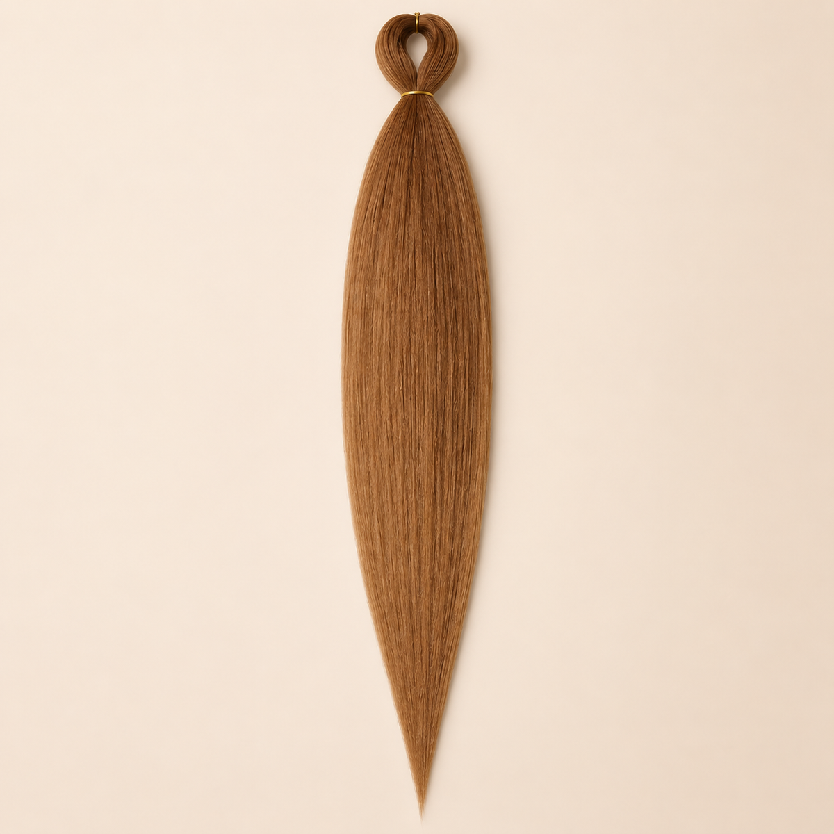 Easy Braid Kanekalon vlechthaar Ginger Koper, kleurcode 27, op lichtbeige achtergrond