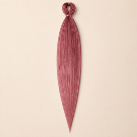 Easy Braid Kanekalon vlechthaar Roze X-Smart, kleurcode 29 X-Smart, op lichtbeige achtergrond
