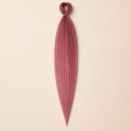Easy Braid Kanekalon vlechthaar Roze X-Smart, kleurcode 29 X-Smart, op lichtbeige achtergrond