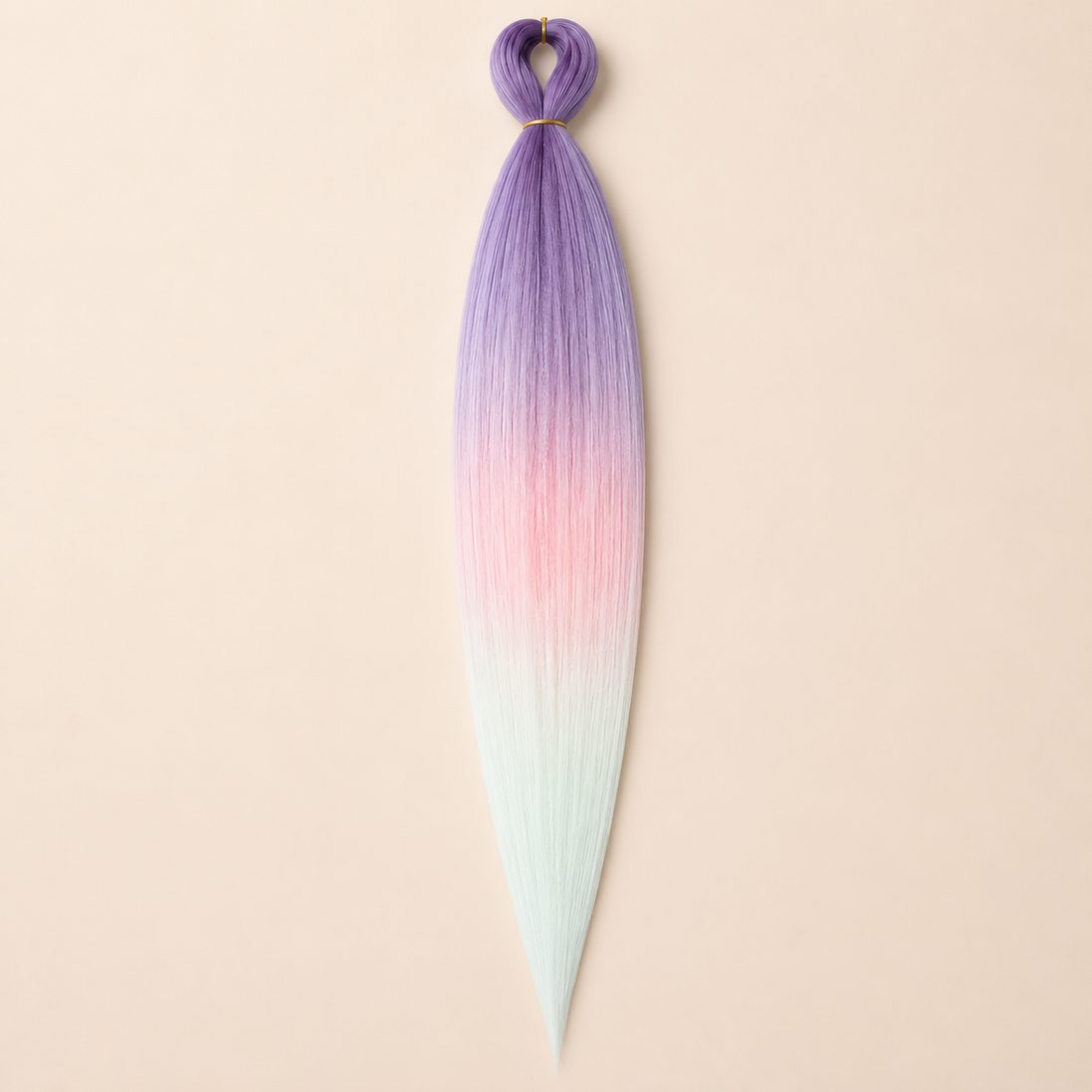 Easy Braid Kanekalon vlechthaar Lavendel Lichtroze Wit, kleurcode 3-113, op lichtbeige achtergrond
